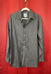 J. Press Shirt Men XL Extra Large Gray Purple Check Long Sleeve USA Made - Picture 1 of 4