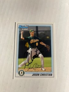 Oakland Athletics JASON CHRISTIAN Signed Card