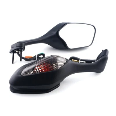Rearview Mirrors With Turn Signals LED For Honda CBR1000RR 2008-2016 Smoke Lens Foto 1 de 4