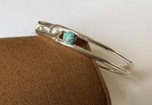Bracciale Franco Pianegonda con cerniera in argento e turchese 7" - Foto 1 di 8