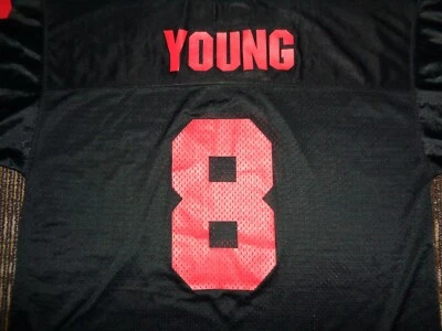 PRÍSTINA CAMISETA STEVE YOUNG SAN FRANCISCO 49ER'S NINERS STARTER NEGRA JUEGO NFL  Foto 1 de 4