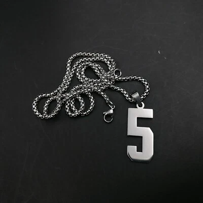 Collar con 5 números de béisbol softbol baloncesto colgante para hombre Foto 1 de 4
