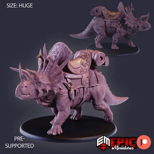 6K Resina 32mm Epic Miniatures Triceratops Caminar - Montaje para D&D, Juego de Rol - Imagen 1 de 1
