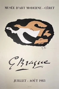 GEORGES BRAQUE DEUX OISEAUX Lithograph by Atelier Mourlot Paris - Picture 1 of 6