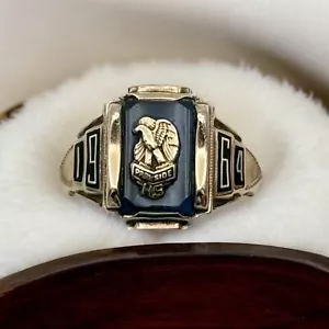 Vintage 1964 10k Gelbgold Balfour Ring Parkside High School Jackson Michigan - Bild 1 von 8
