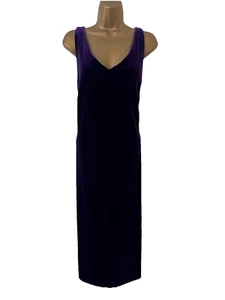 Y2K Principles Velvet Gown Maxi Dress Size 16 Vintage 90’s Full Length Purple - Picture 1 of 7