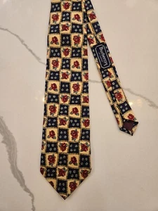 Vintage Burberrys Of London Rose 100% Silk Hand Sewn In The USA Mens Neck Tie - Picture 1 of 7