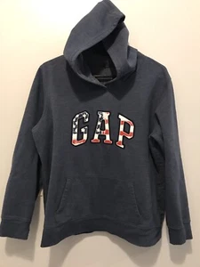 Gap Blue Hoodie W/Patriotic Logo Boy/Girl Size XL - Picture 1 of 5