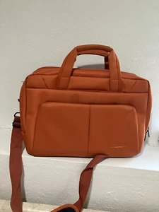 BRINCH Laptop Messenger bag Orange Color 15” Wide Shoulder And Hand Strap - Afbeelding 1 van 17