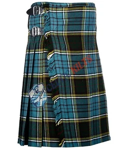 Schottischer handgefertigter traditioneller Anderson Tartan Kilt - Herren 8 Yard Kilt Sondergröße - Bild 1 von 5