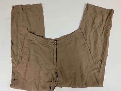 Nic Zoe女式长裤6棕色直筒裤 — 第 1/4 张图片