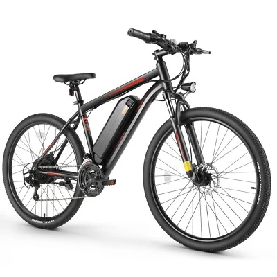 Bicicleta eléctrica de cercanías 27.5" 500W 48V bicicleta de montaña 20 mph para adultos🚴 Foto 1 de 4