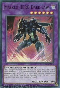 YUGIOH RA01-EN025 Masked HERO Dark Law Super Rare 1st Edition NM - Picture 1 of 1