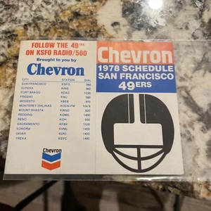 San Francisco 49ers--1978 Pocket Schedule--Chevron - Picture 1 of 2