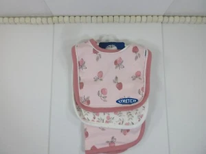 Gerber 3 piece girls bib and burp cloth set - Picture 1 of 5
