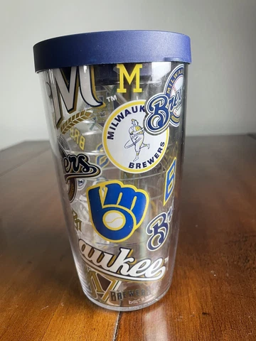 MLB Milwaukee Brewers All Over 16 oz  Tervis Tumbler with lid Cover