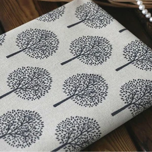Money Tree Print Linen/Cotton Fabric for Upholstery Curtain Table Cloth DIY - Picture 1 of 5