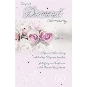 Tarjeta de aniversario - Tu aniversario de diamante - 60 aniversario de boda - ASN013V - Imagen 1 de 1
