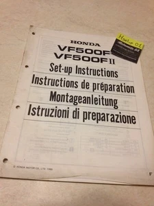 Honda VF500F F2 VF500 F FII VF 500 VFF Manual De Preparación De Instrucciones - Imagen 1 de 6