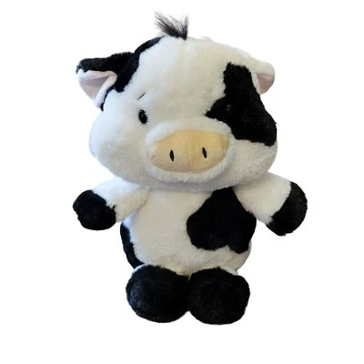 Ganz Black & White Cow Plush Stuffed Animal Toy H14183 Sample 12" - Image 1 of 4