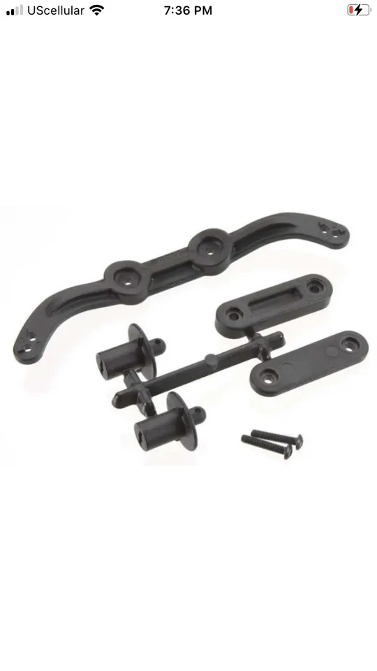 RPM 73932 Black Adjustable Body Mounts for Slash 4x4, Rally, Stampede 4x4 - Image 1 of 3