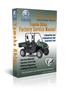 2007 2008 YAMAHA RHINO 700 FI Service Repair Maintenance Mechanic Manual USB - Picture 1 of 2