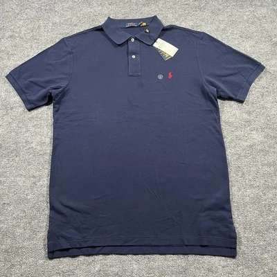 Polo Ralph Lauren Shirt Mens Large Tall Navy Blue Short Sleeve Red Pony NWT $98 - Image 1 of 4