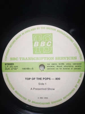 BBC TOTP #800 Iron Maiden/AC/DC/The Police/David Bowie  1980 UK LP - Image 1 of 3