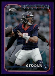 2024 Topps Chrome CJ Stroud Purple Refractor /275 #83 Houston Texans - Picture 1 of 2