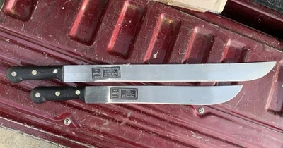 CANTIDAD DE 2 La Marca Corneta. EL SALVADOR Machete Mango Negro Nuevos GRANDES CUCHILLOS Foto 1 de 4