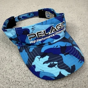 Pelagic Visor Blue Fish Camo Adjustable Offshore Performance Fishing Hat Cap Men - Bild 1 von 10