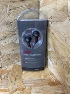 LOGIK Gelly Headphones Black Wired 1.2m New - Picture 1 of 2