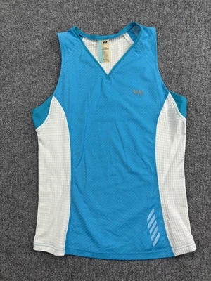 Camisa sin mangas Helly Hansen para mujer mediana azul blanca Lifa Stay Dry para correr Foto 1 de 4
