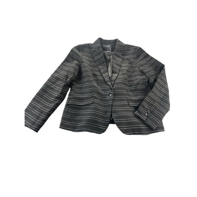 Chaqueta Blazer Willi Smith Negra Rayas Botón Único Para Mujer Talla XL Nueva con Etiquetas Foto 1 de 4