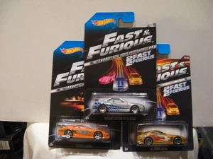 HOT WHEELS 1:64 FAST & FURIOUS NISSAN SKYLINE GT-R / TOYOTA SUPRA / '94 SUPRA - Picture 1 of 4