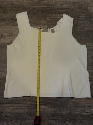 KATE HILL Mujer Camiseta sin Mangas Blusa Blanca Camisa SKU224 Foto 1 de 4