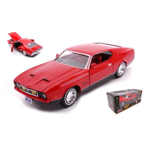 Motormax 79851 Ford Mustang Do 1 " James Bond " Rouge 1971 Maßstab 1 24 Modèle