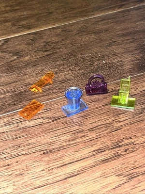 Set Of (4) Scene It Jr Edition Player Tokens Drink Headphones Skateboard Phone - Image 1 of 4