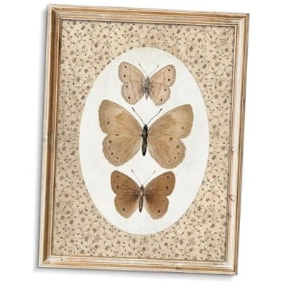  Arte de pared de lona vintage, estante retro para baño dormitorio 10"L x 8"W mariposa Foto 1 de 4