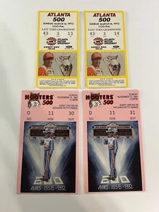 1992 Hooters 500 Richard Petty Last Race & 1993 Atlanta 500 Ticket Stubs Lot - Picture 1 of 13