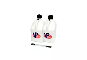 VP Fuel 2 Pack White 5 Gallon Race Fuel Jug Gas Can Alcohol w/ Filler Hose - Bild 1 von 1