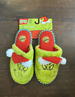 Grinch Womens Slippers Sz 9/10 Christmas Holiday New
