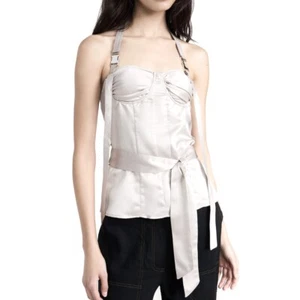 $ 490 NEU ROKH BEIGE BUSTIER NECKHOLDER TOP FR 34, US 0 - Bild 1 von 10