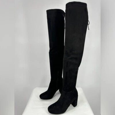 Chinese Laundry | Botas de cuña negras por encima de la rodilla 6,5 para mujer Foto 1 de 4