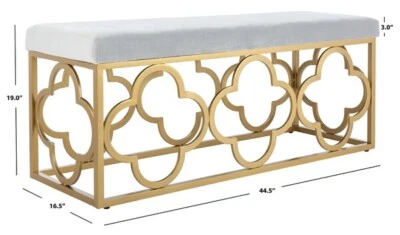 BANCO RETANGULAR FLEUR Safavieh, preço reduzido 2172754232 BCH6205D - Imagem 1 de 4