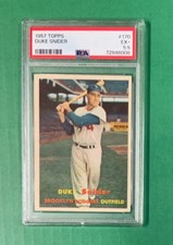 Duke Snider 1957 Topps PSA 5.5 EX+  #170 Brooklyn Dodgers FREE SHIPPING!