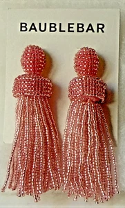 Neu mit Etikett BaubleBar Perlen Quaste Ohrhänger große Ohrringe, rosa 3,25" NEU - Bild 1 von 5