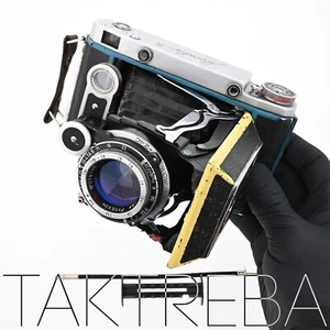 Moskva-5 MOCKBA-5 DECORATED by its owner Rangefinder Folding Camera 6x9 KMZ 1958 - Picture 1 of 14