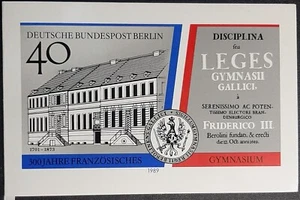 (GER-403) GERMANY 1989 Berlin (West) 300th Anniv of Berlin Lycee Francais SG 829 - Picture 1 of 4