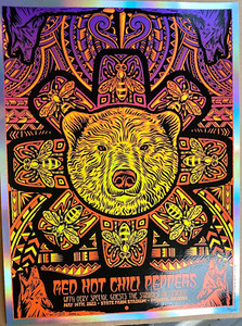 Red Hot Chili Peppers Phoenix AZ 2023 FOIL Poster #/275 w/GAS CARD TODD SLATER